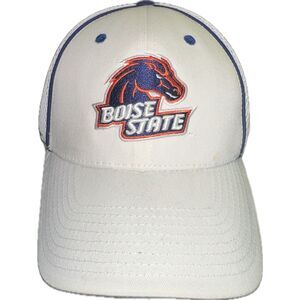 Boise State Broncos White New Era Fitted Hat Small-Medium Cap NCAA College‎